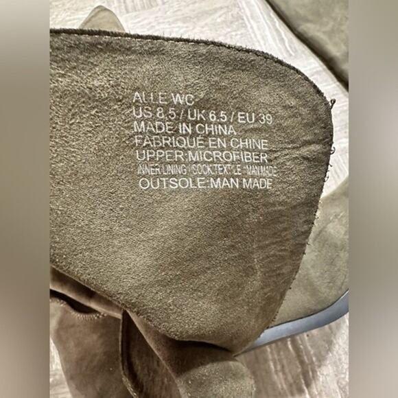 JustFab Alle Over the Knee Suede Boots 👢 in Olive Green Size 8.5 - Picture 8 of 9